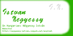 istvan negyessy business card